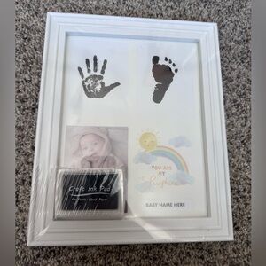 Baby Hand & Footprint Keepsake Frame - White